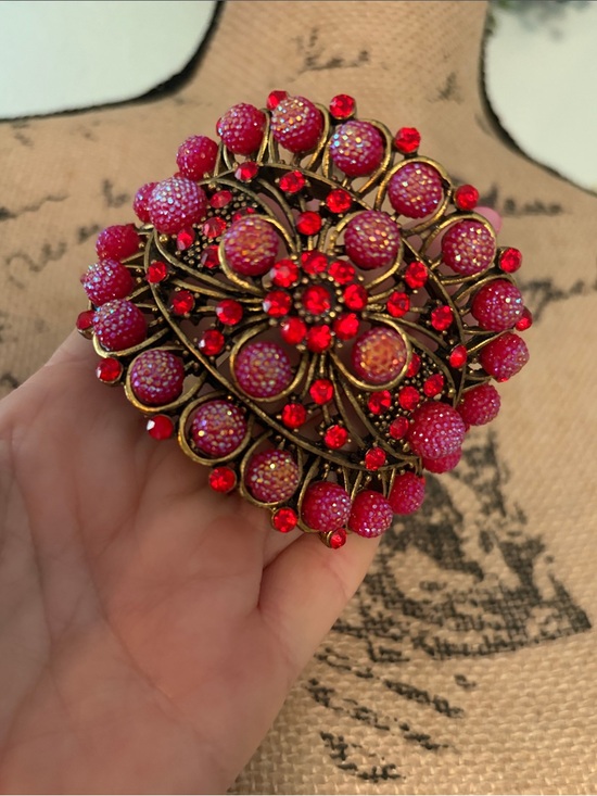 Jewelry - Pink Beaded Statement Cuff Bracelet